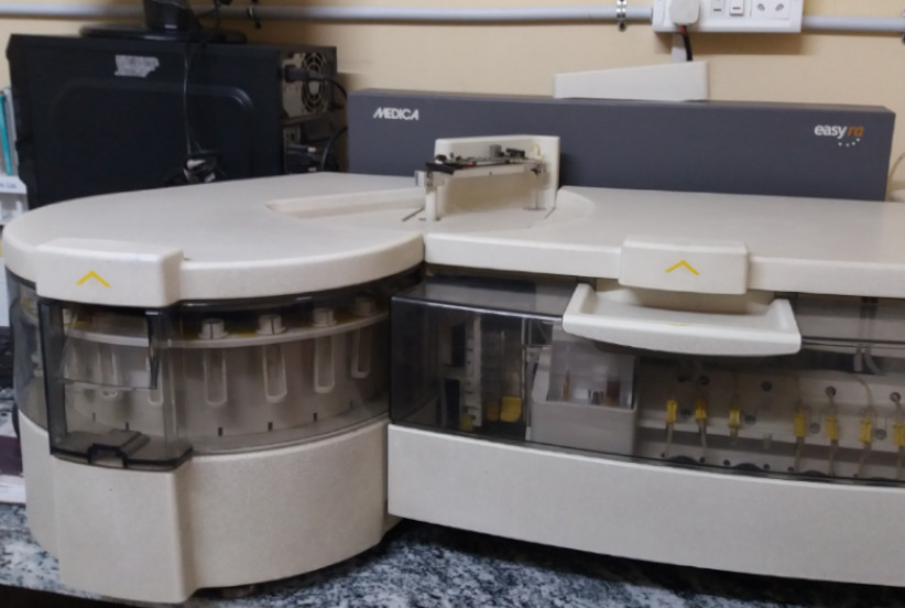 The laboratory at Sri Chakra Multispeciality Hospital